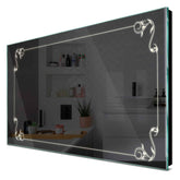 Specchio LED Rettangolare | Controllo tramite interruttore a muro | Luce bianca neutra - Reyze Serie Good Vibes Modello 5